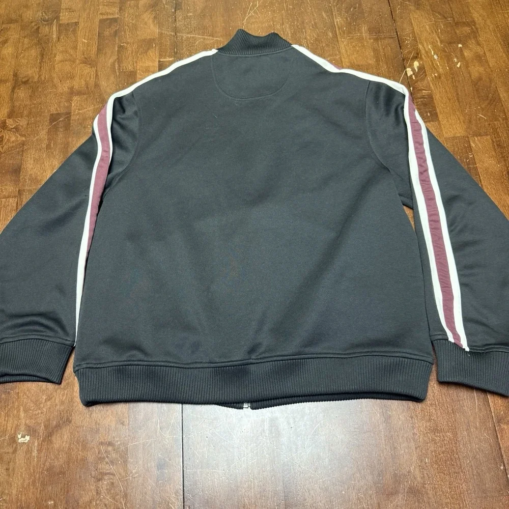 Big Dogs Jacket‎ Mens Medium Track Jacket Varsity Y2K Bomber Fleece Lined Black